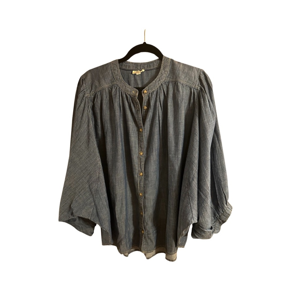 Anthropologie Blue Blouse - Picture 8 of 9
